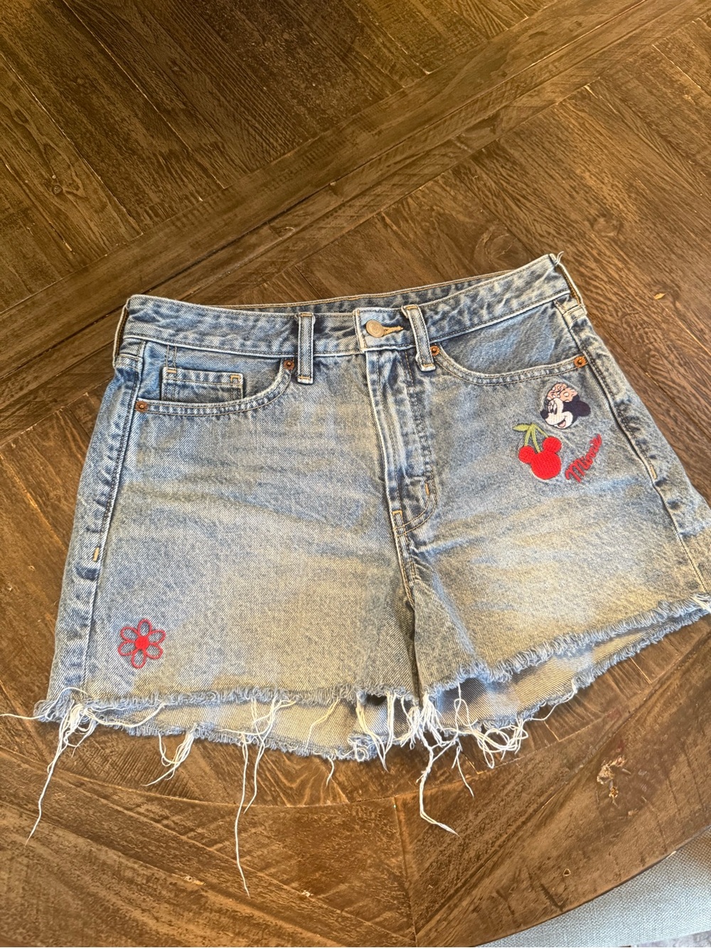 Old Navy x Disney High-Waisted OG Jean Cut-Off Shorts -- 3-inch inseam size 4